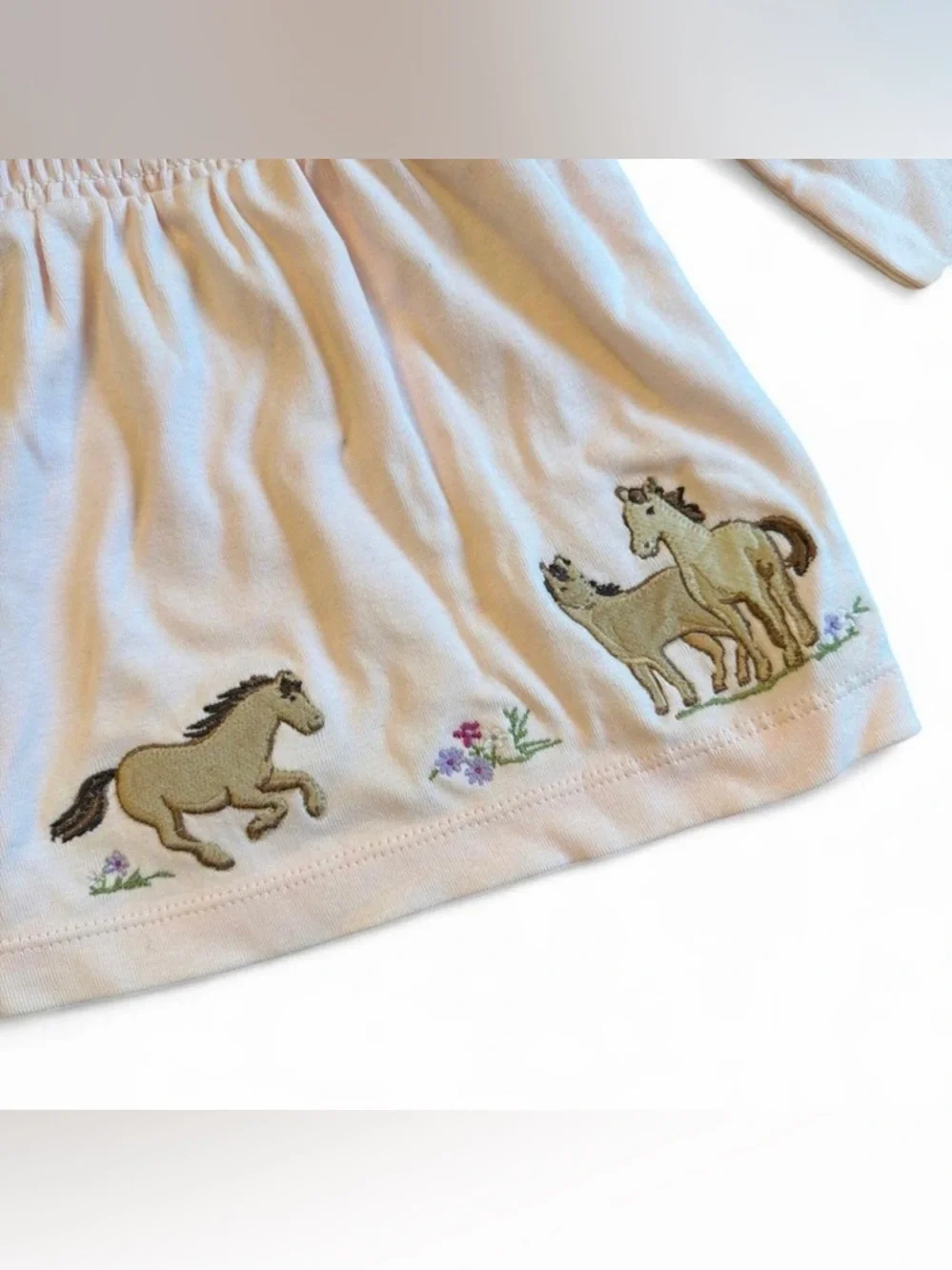Gymboree Light Pink Embroidered Horse Hooded Top